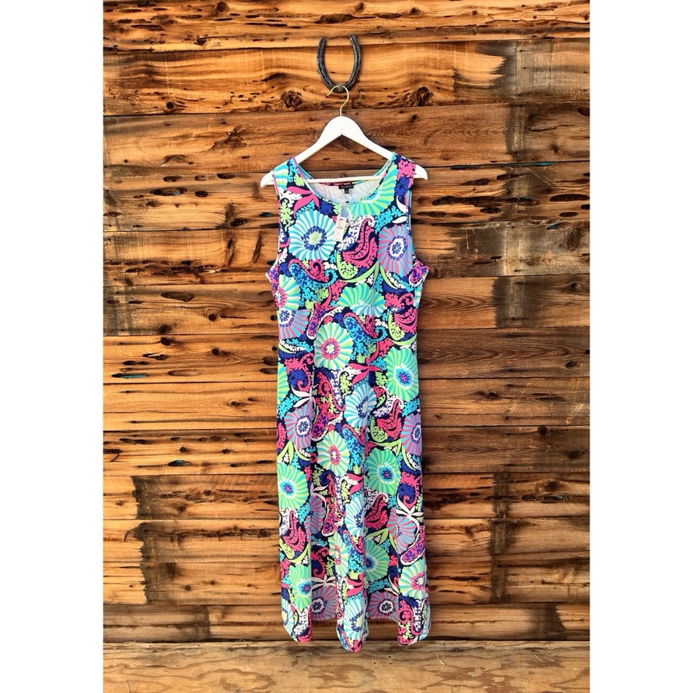 TALBOTS | NWT Filigree Floral Jersey Maxi Dress XL